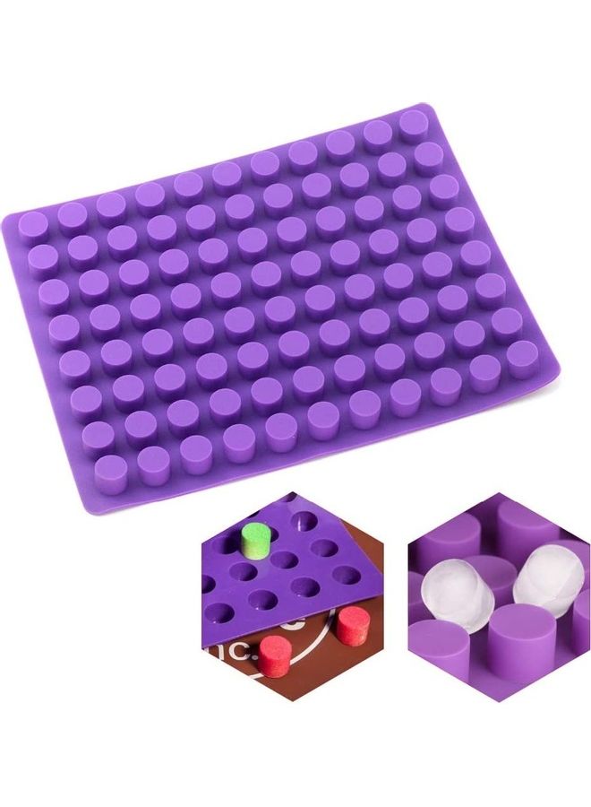 Baking Supplies 88 Cavities Mini Round Small Cheesecake Silicone Molds for Chocolate Clover Jelly Candy Ice Mold Purple 11.76x11.22x0.8inch Baking Supplies 88 Cavities Mini Round Small Cheesecake Silicone Molds for Chocolate Clover Jelly Candy Ice Mold Purple 11.76x11.22x0.8inch